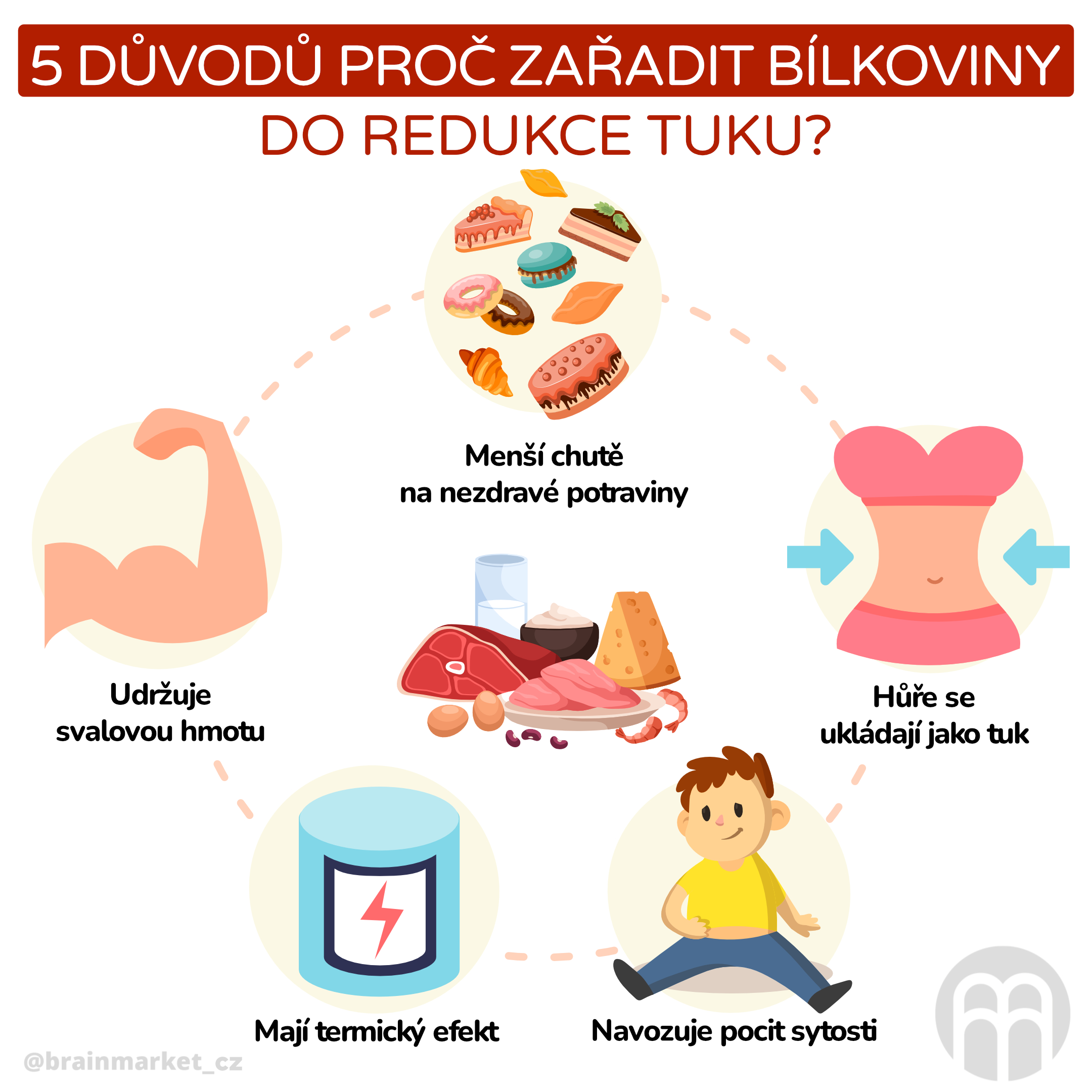 5 důvodů proč zařadit bílkoviny do redukce tuku__inforgafika_cz